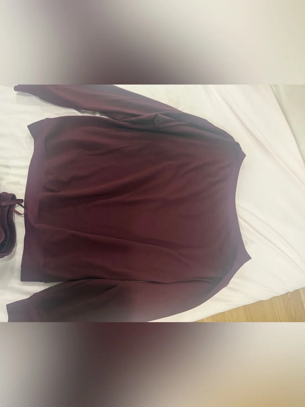 Maroon Two-Piece Sweat Set - Top and Joggers